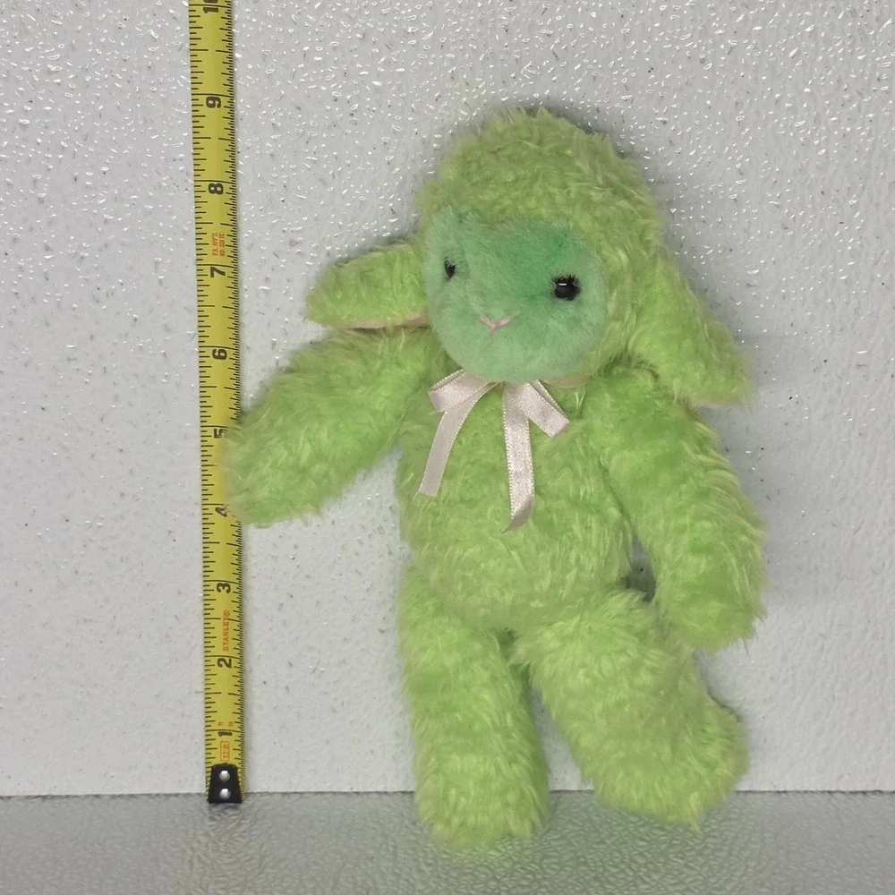 Vintage Commonwealth Green Lamb Sheep Pink Ears & Ribbon 9